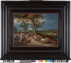 Landscape with horsemen by Peeter van Bredael