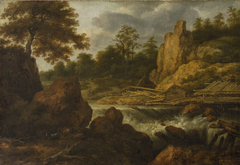 Landschaft mit Sägemühle by Allaert van Everdingen