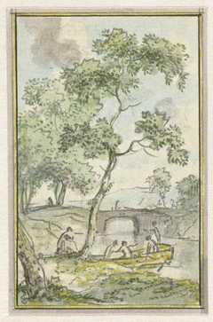 Landschap met een bootje by Jurriaan Andriessen