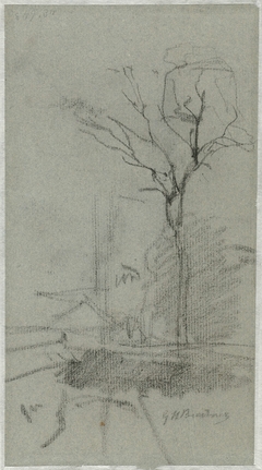 Landschap met hoge boom by George Hendrik Breitner