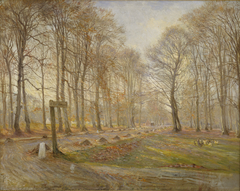 Late Autumn Day in the Jægersborg Deer Park, North of Copenhagen by Theodor Philipsen