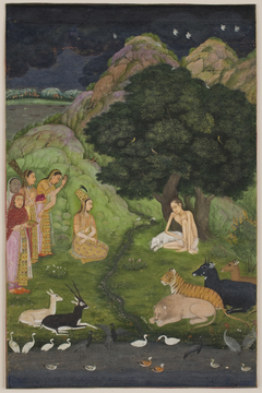 Laylá visits Majnūn in the Wilderness by Indian