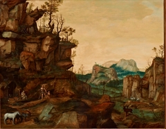 Lndscape with Adam and Eve by Cornelis van Dalem