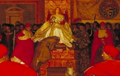 Lucretia Borgia Reigns in the Vatican in the Absence of Pope Alexander VI (detail) by Frank Cadogan Cowper