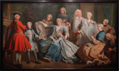 Madame Mercier entourée de sa famille by Jacques Dumont le Romain