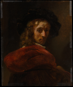 Man in a Red Cloak by Style of Rembrandt