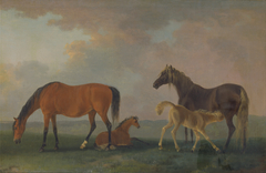 Mares and Foals, facing left by Sawrey Gilpin