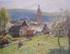 May's day at the old Springiersbach Abbey by Fritz von Wille