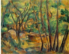 Millstone and Cistern under Trees (La Meule et citerne en sous-bois) by Paul Cézanne