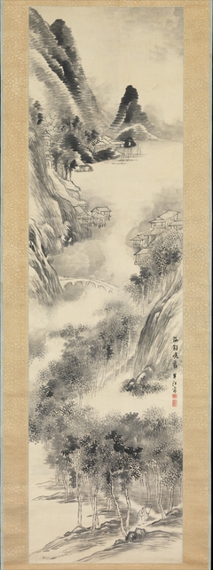 Misty Dawn at the Seashore by Okada Hanko