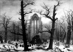 Monastery Burial-Ground Under Snow by Caspar David Friedrich