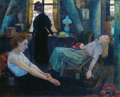 Montagmorgen (In der Mansarde) by Hans Baluschek