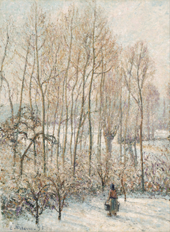 Morning Sunlight on the Snow, Éragny-sur-Epte by Camille Pissarro