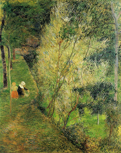 Mother and Child under a Tree at Pont-Aven by Paul Gauguin