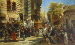 Muhammed's carpet moving from Mecca to Cairo by Konstantin Makovsky