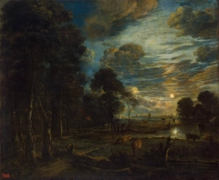 Night Landscape with a River by Aert van der Neer