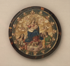 Nun's Shield showing the Virgin and Child with Saints John the Baptist and Catherine of Alexandria by Andrés Lagarto