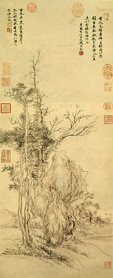 Old Trees and a Cluster of Bamboos after Ni Zan by Yun Shouping