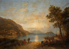 On an Italian Lake (possibly Garda) by Augustus Wall Callcott