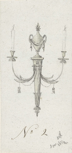 Ontwerp voor een kandelaar (No. 2) by Abraham Meertens