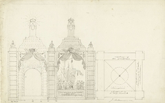 Ontwerp voor een tempeltje ten gelegenheid van de Vrijheid onder Napoleon by Jurriaan Andriessen