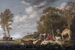 Orpheus with Animals in a Landscape by Aelbert Cuyp