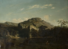 Paisaje de bosque y río by Carlos de Haes