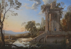 Paysage avec ruines et bergers by Pierre Patel