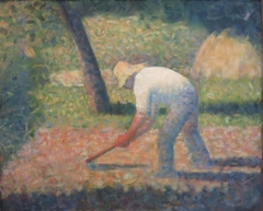 Peasant with Hoe by Georges Seurat