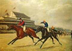 Persimmon winning the Derby at Epsom by Godfrey Douglas Giles