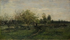 Pommiers en fleurs by Charles-François Daubigny