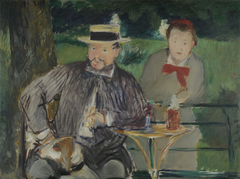 Portrait d'Ernest Hoschedé et sa fille Marthe by Edouard Manet