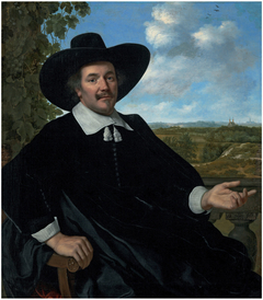 Portrait of a gentleman, three-quarter-length, seated, before a balustrade by Bartholomeus van der Helst