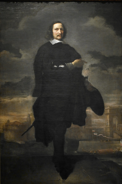 Portrait of Baldassare Vandergoes before the Port of Ancona by Luigi Primo