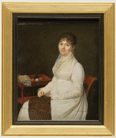 Portrait of a Woman with Tapestry Work by Anonymous