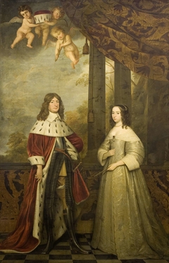 Portrait of Friedrich Wilhelm, Elector of Brandenburg, with his Wife Louise Henrietta, Countess of Nassau by Gerard van Honthorst