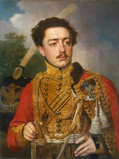 "Portrait of Pavel Masyukov, the Cavalry Captain of the Life-Guards Hussar Regiment" by Vladimir Borovikovsky