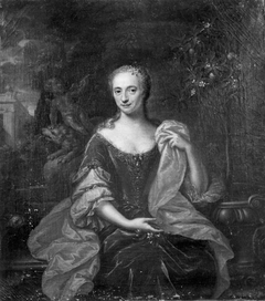 Portret van Aletta Lucretia Martens (1715-1782), echtgenote van Antonie Francois Godin by Mattheus Verheyden