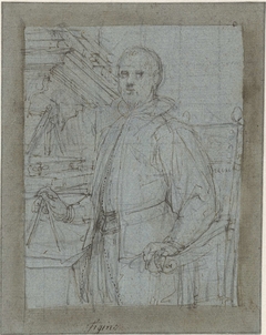 Portret van een architect by Ambrogio Giovanni Figino