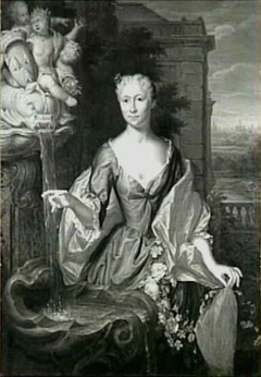 Portret van Maria Isabella Velters (1712-1766), echtgenote van Petrus Cunaeus by Hieronymus van der Mij