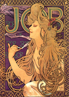 Poster for 'Job' cigarette paper by Alphonse Maria Mucha