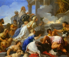 Psyche's Parents Offering Sacrifice to Apollo by Luca Giordano