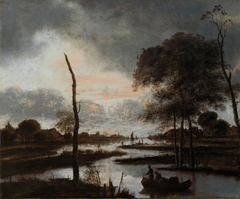 River View: Evening by Aert van der Neer