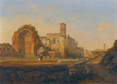 Rome, a View of the Forum with the Temple of Venus by Edward Lear