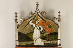 Saint Michael the Archangel. Altar retable from the church in Moszczenica Niżna – finial. by Anonymous