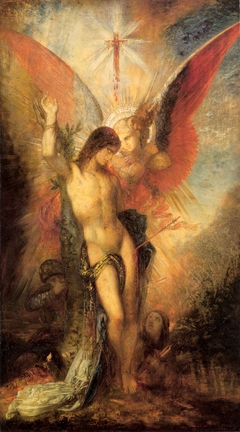 Saint Sebastian and the Angel by Gustave Moreau