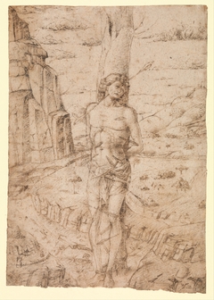 Saint Sebastian in a Landscape by Anonymous