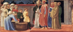 Saints Giusto and Clemente Multiplying the Grain of Volterra by Master of the Nativity of Castello