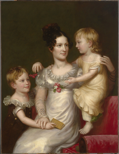 Sarah Weston Seaton with her Children Augustine and Julia by Charles Bird King