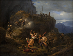 Scene af tyrolerkrigen i året 1809 by Niels Simonsen